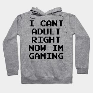 GAMER - CAN'T ADULT RIGHT NOW I'M GAMING Hoodie